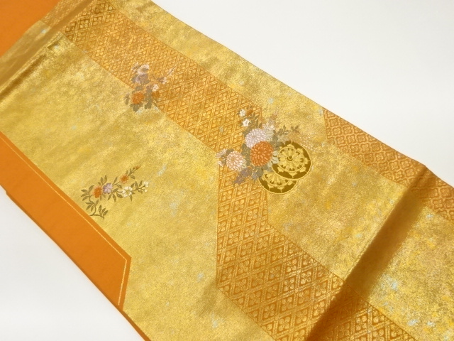 JAPANESE NAGOYA OBI / WOVEN FLOWERS